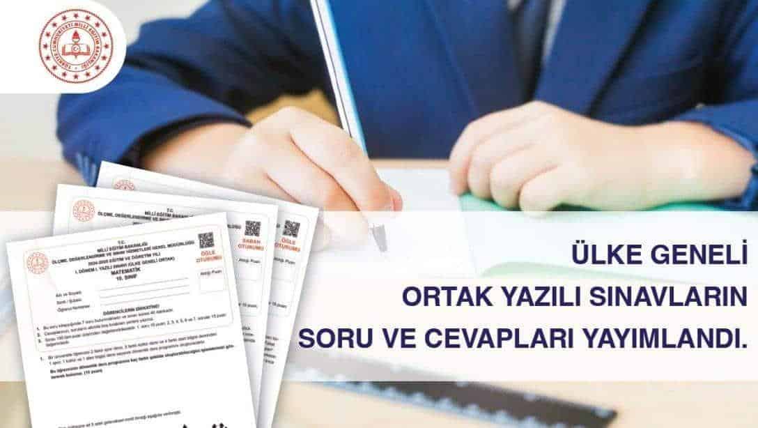 ÜLKE GENELİ ORTAK YAZILI SINAVLAR İLİMİZ DE SORUNSUZ BİR ŞEKİLDE TAMAMLANDI